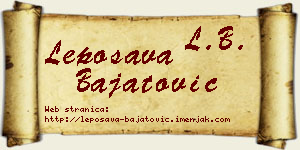 Leposava Bajatović vizit kartica